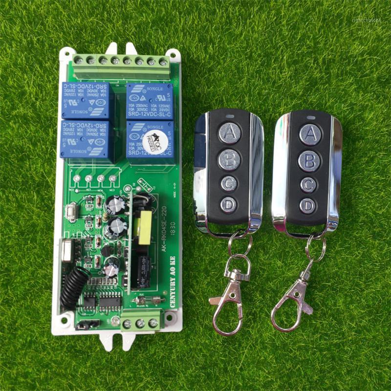 

AK0923) 85V 110V 220V 4CH 10A RF Wireless Remote Control System Radio Wireless Lighting Switch Distance For Industry Equipment1