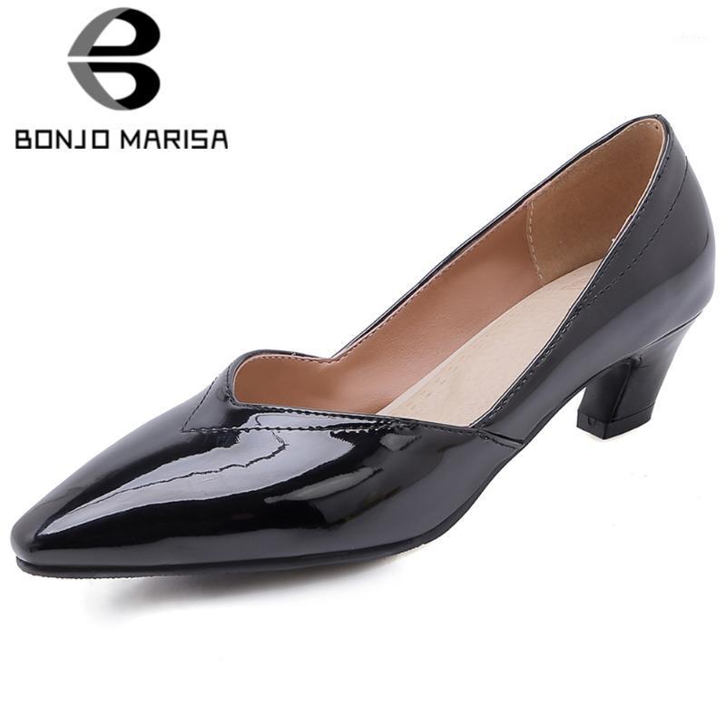 

BONJOMARISA Plus Size 30-48 New Fashion Ladies Pointed Toe Pumps Spring Autumn Shallow Pumps Women 2020 Casual Party Shoes Woman1, Yellow