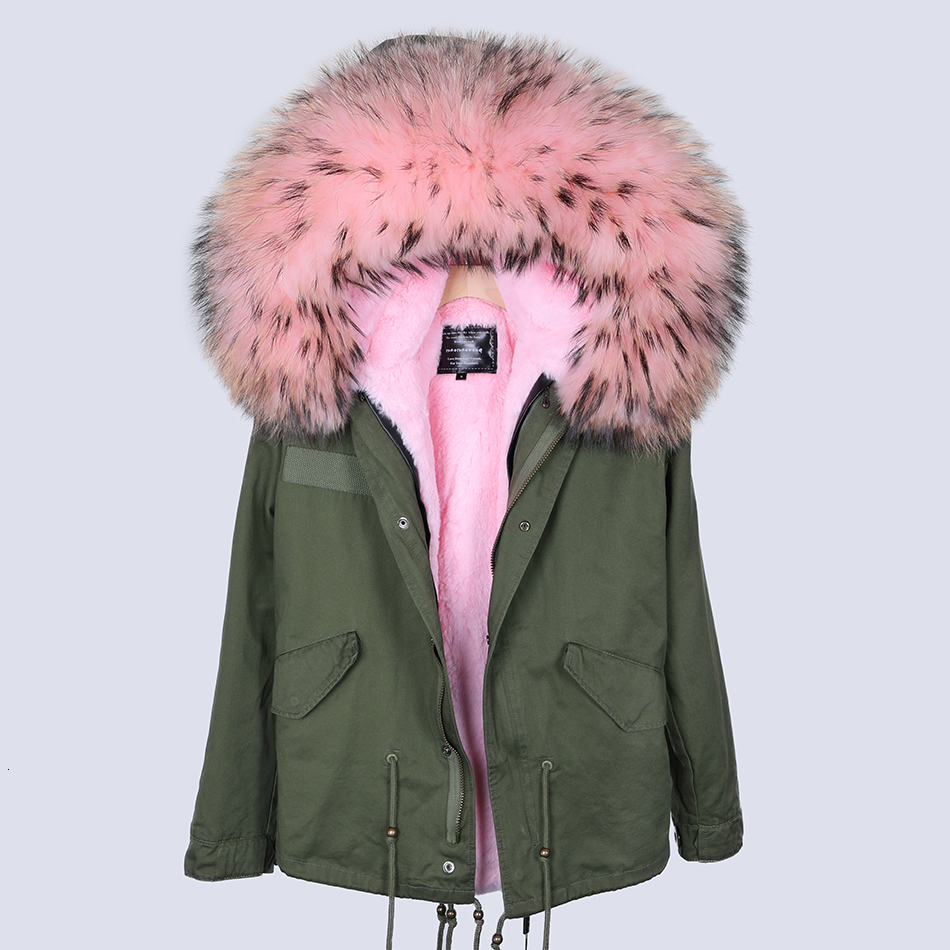 

2021 New Raccoon Skin Collar, Cotton Thick Winter Autumn Jacket S0C5