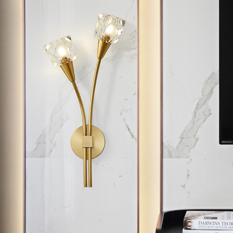 

New Modern Wall Lamp Crystal Ball Chrome Led Wall Sconce Light Fixtures Bedside Living Room LED Lamps Industrial Decor