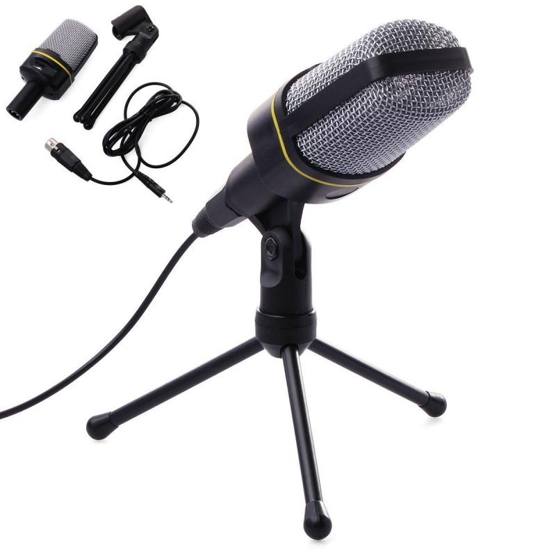 

PC Microphone Computer Condenser Studio Mic 3.5mm Plug & Play for PC Desktop Laptop for Online Chatting Recording Gaming