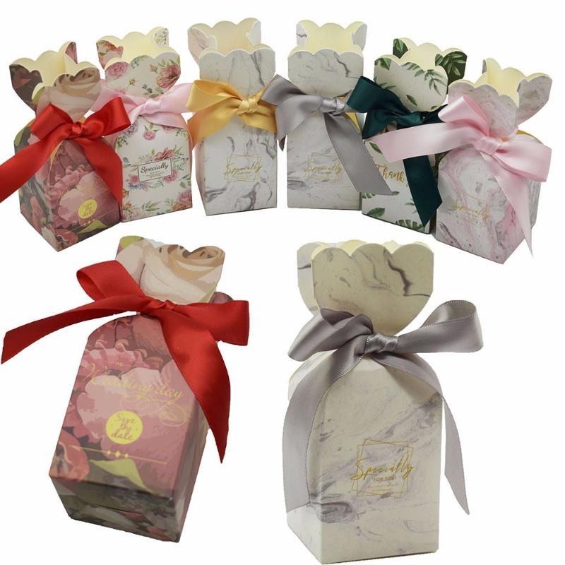 

Gifts Box Paper Candy Boxes Bomboniera Giveaways Bags Baby Shower Birthday Party Decorations Wedding Favors