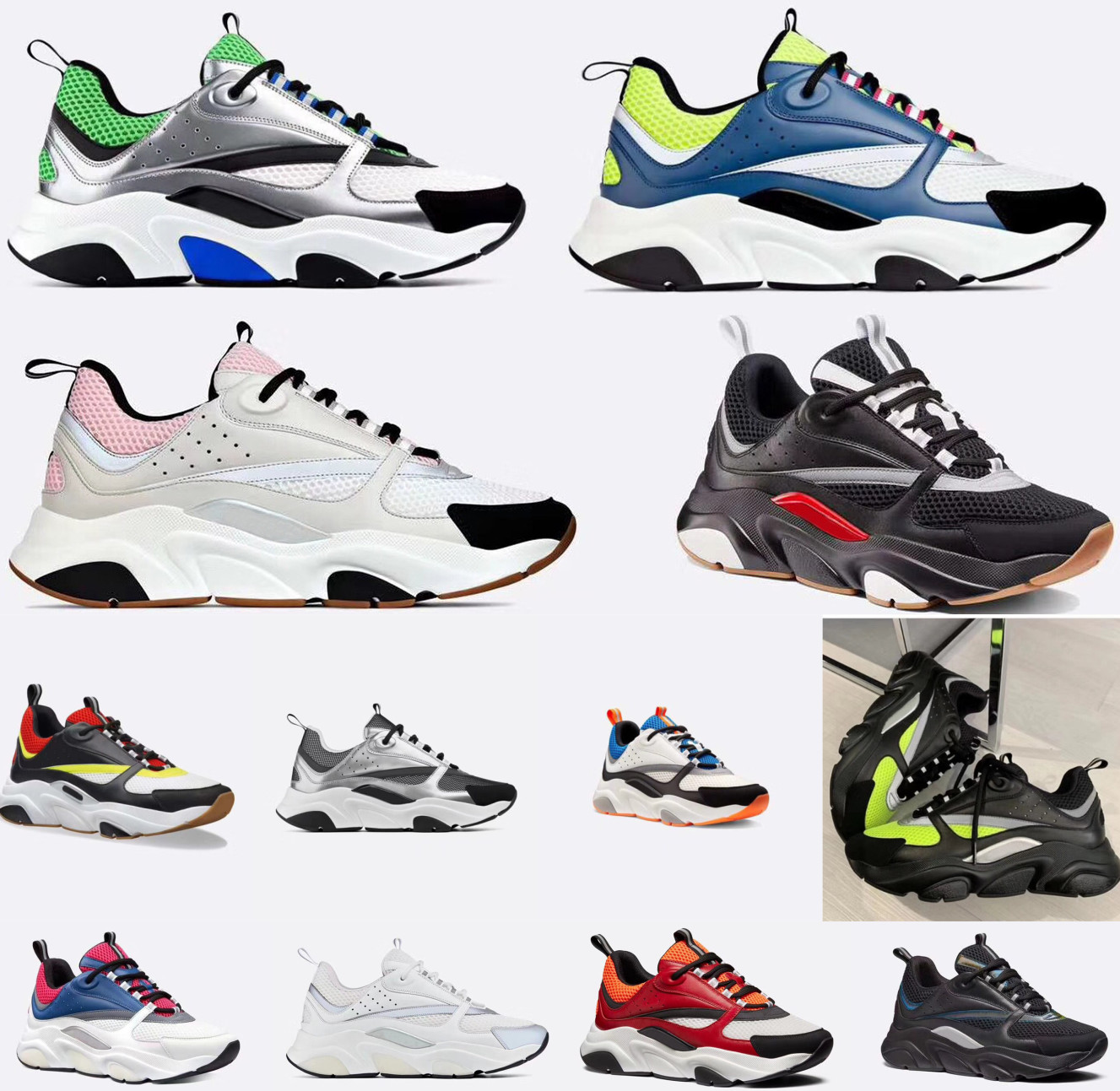 

Hot D Men's Canvas And Calfskin Trainers Fashion New Trainer Technical Knit Running Shoes trainers sport sneakers, Extra shoelace