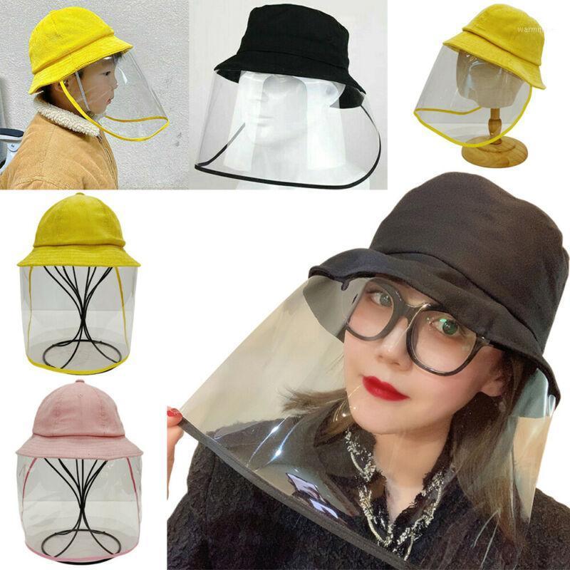 

New Women Kid Fisherman Cap Protective Hat Clear Cover Saliva-proof Dust-proof Sun Safety Hat Solid Clear 20201, Yellow