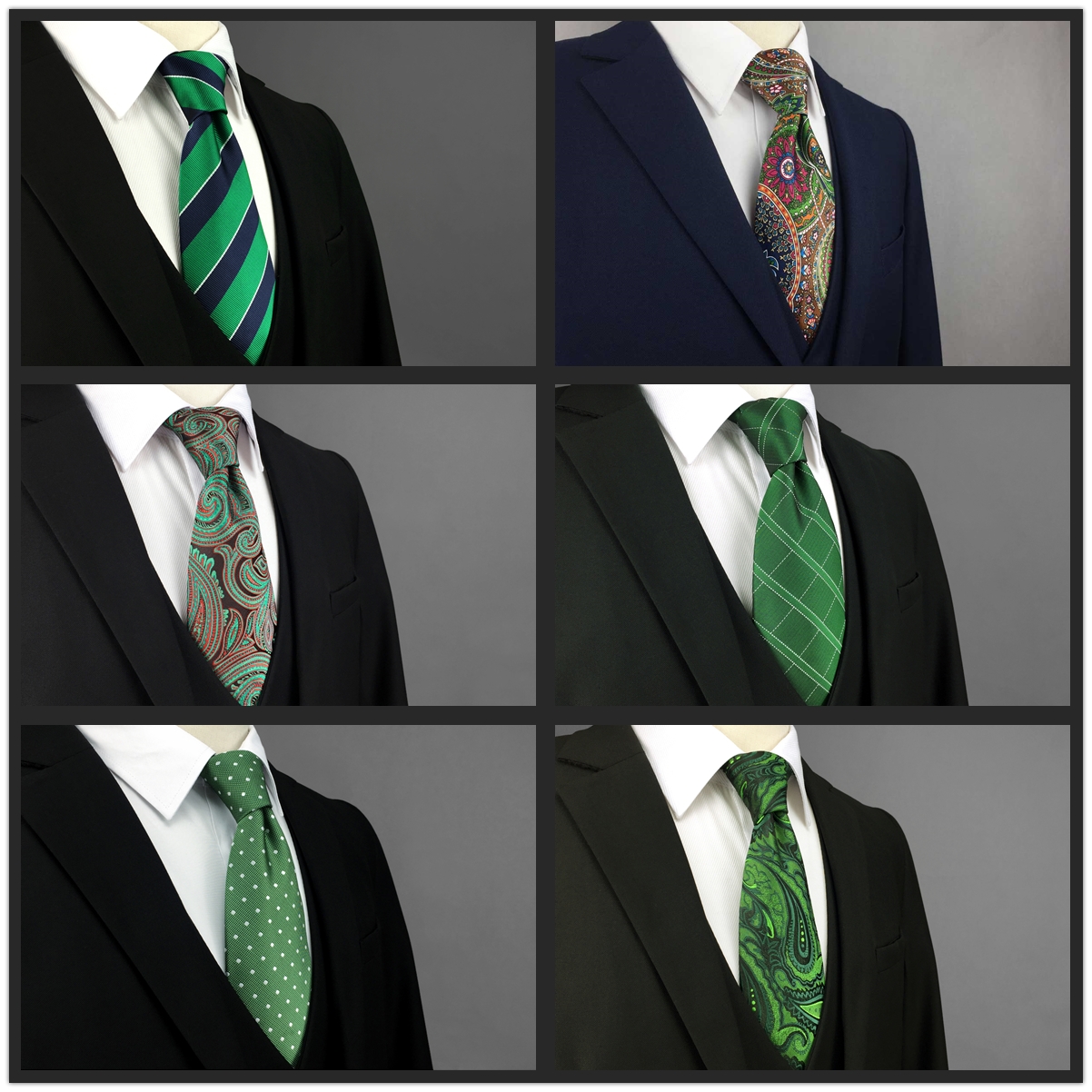 

Green Checkes Silk Mens Necktie Tie Classic Fashion Dress Wedding Ties for male extra long size, Blue;purple