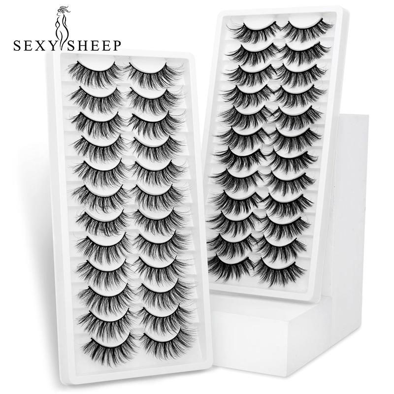 

SEXYSHEEP 12 pairs eyeLashes 3D Mink Natural False Eyelashes Dramatic Volume Lashes Makeup Eyelash Extension Silk