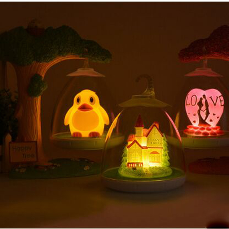 

2021 New Happy Tree Sound Control Rechargeable Led Novelty Baby Sleep Safe Night Light Amazing Table Lamps Gifts for Kids Yurc