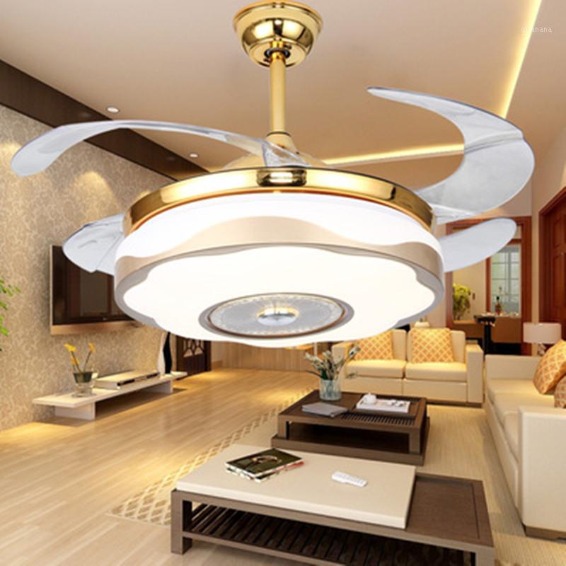 

IKVVTNordic Invisible Ceiling Fan Lamp, Ceiling Lamp With Remote Control Electric Fan For Dining Room Living Room Bedroom Home1