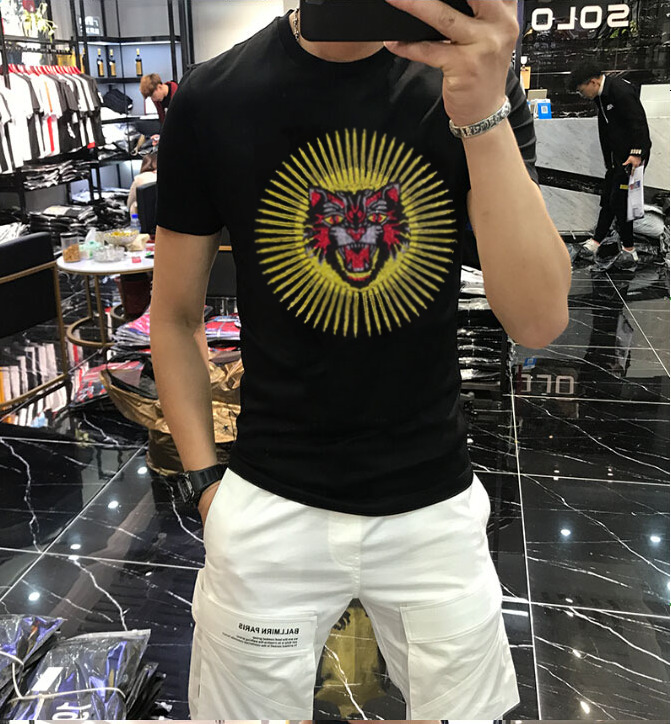 

2021 New Diamonds Brand Man t Shirt Clothing Short Sleeve o Neck T-shirts Summer Tshirt High Quality Men Tops Tees Tovj, White