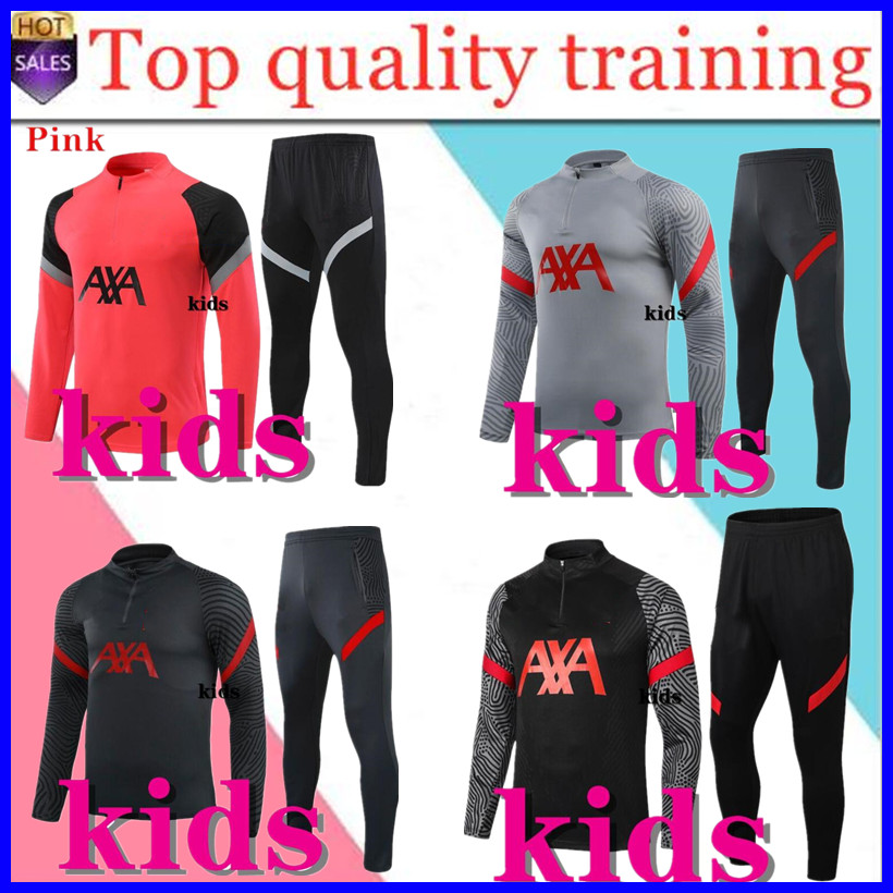 

20 21 kids soccer tracksuit football training suit survetement 2020 2021 football tracksuit set chandal jogging, Black