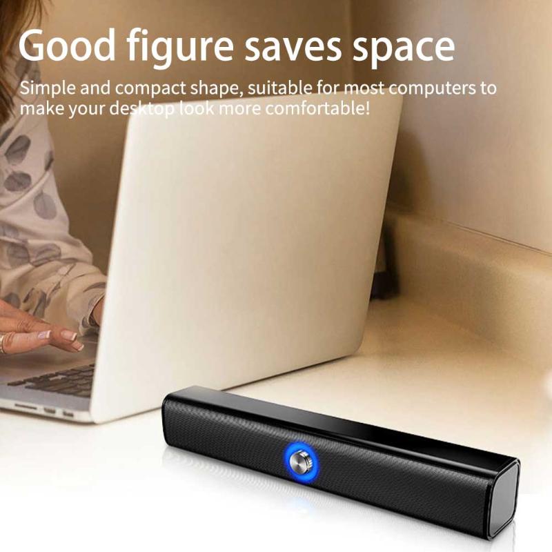 

Bluetooth 5.0 Strong Bass For PC 2x10W Desktop Computer Home Tablets Soundbar Speakers Stage Stereo Audio Smartphones TV Aux