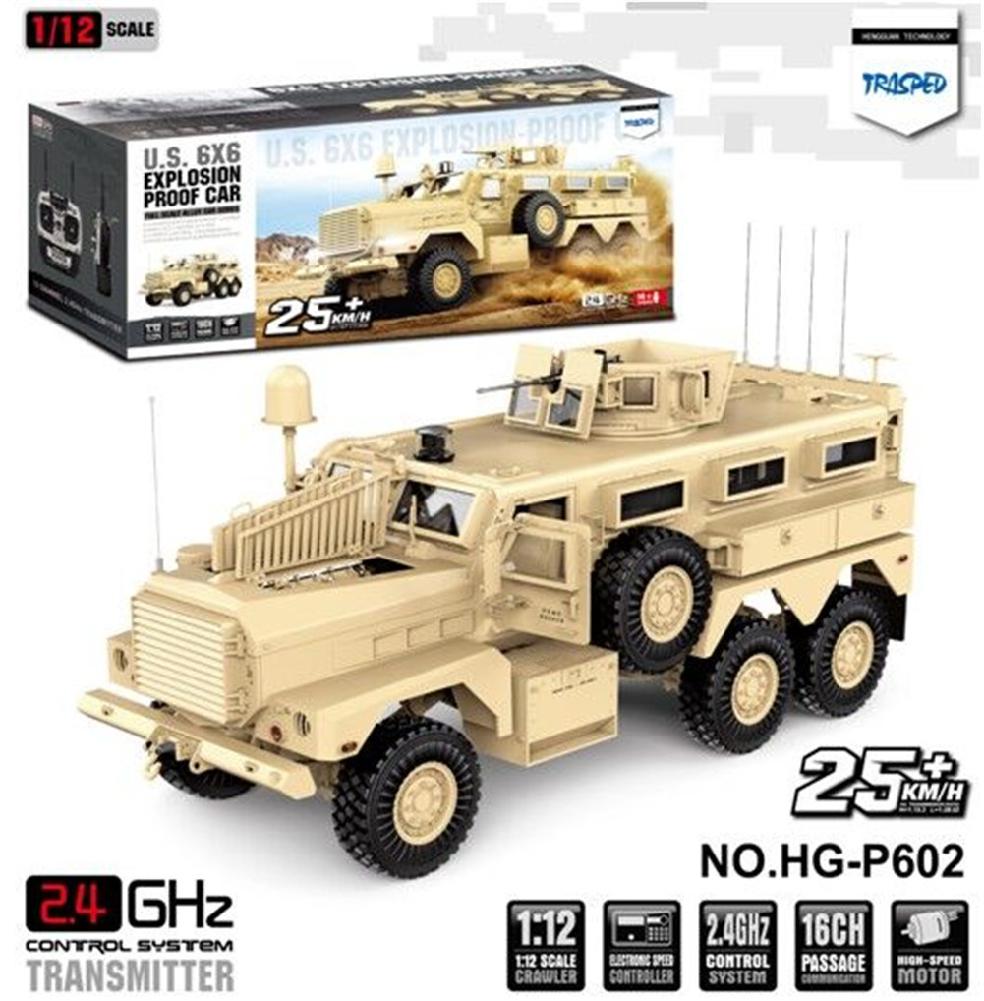

RCtown HG P602 1/12 2.4G RC Truck 6WD 16CH 25km/h Cougar Electric RC Model Car Vehicles Outdoor Toys Transmitter