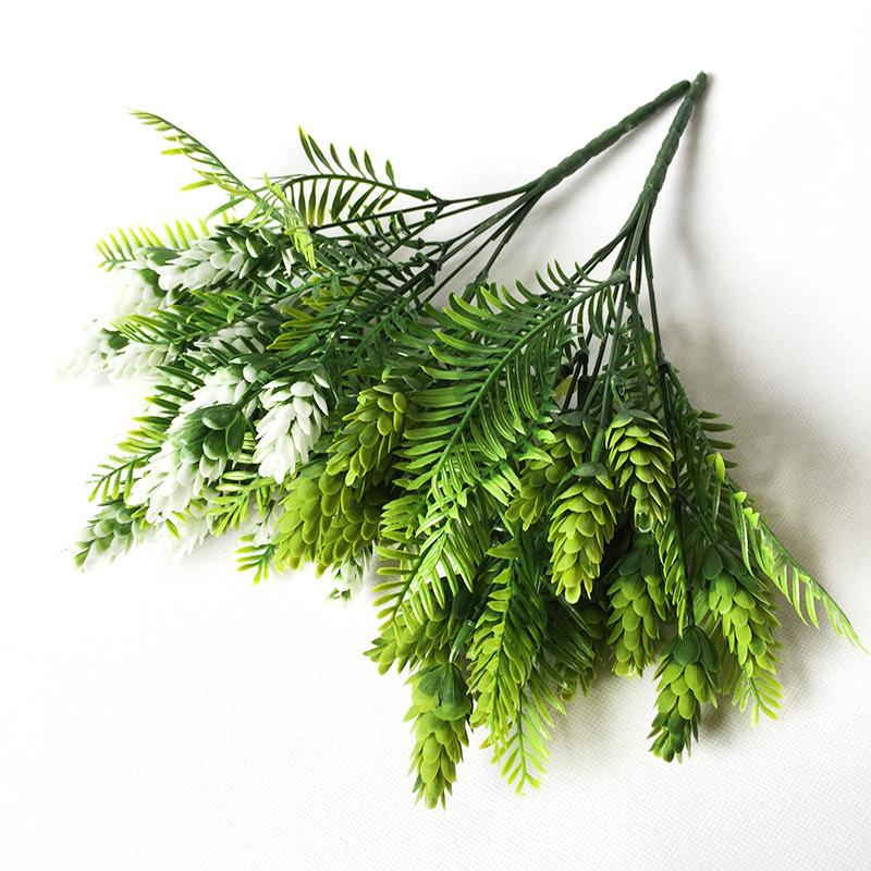 

Fake Plants Artificial Berry Branches Pine Cone Pineapple Grass Wall Plastic Flower Wedding Home Outdoor Table Office Decoration, Color2