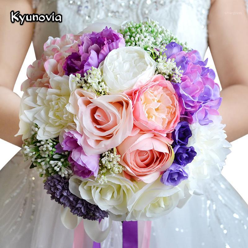 

Romantic Wedding Bouquet mixed colors Brooch bouquet wedding accessories artifical flowers Bridal Bouquets FE111, Style 1