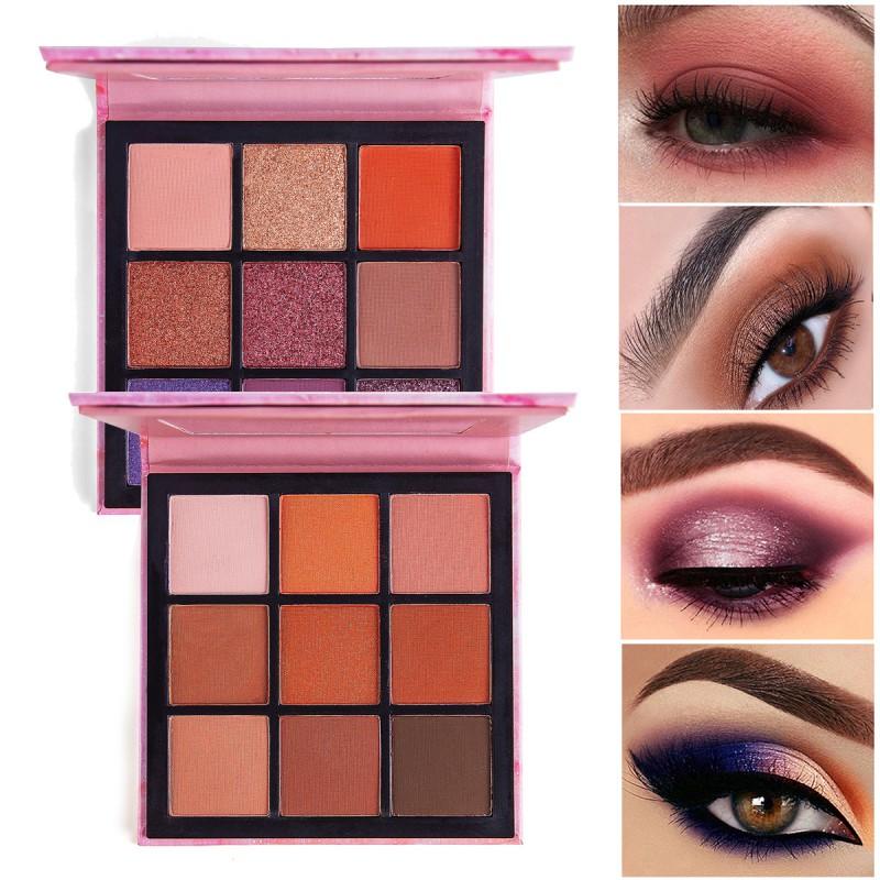 

New 9 Colors Waterproof Long Lasting Glitter Eye Shadow Matte Shimmer Eyeshadow Palette High Pigment Makeup