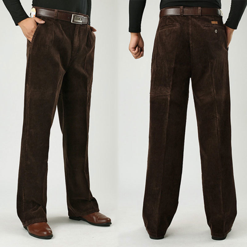 

of Casual Trousers Male Cashmere Winter Cotton Double Plied Waist High Release Thick Pants More Size 30-44 46 Soh3, Coffee