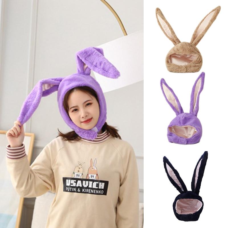 

Funny Long Ears Plush Hood Hat Stuffed Toy Cosplay Costume Headgear 649C, Lb