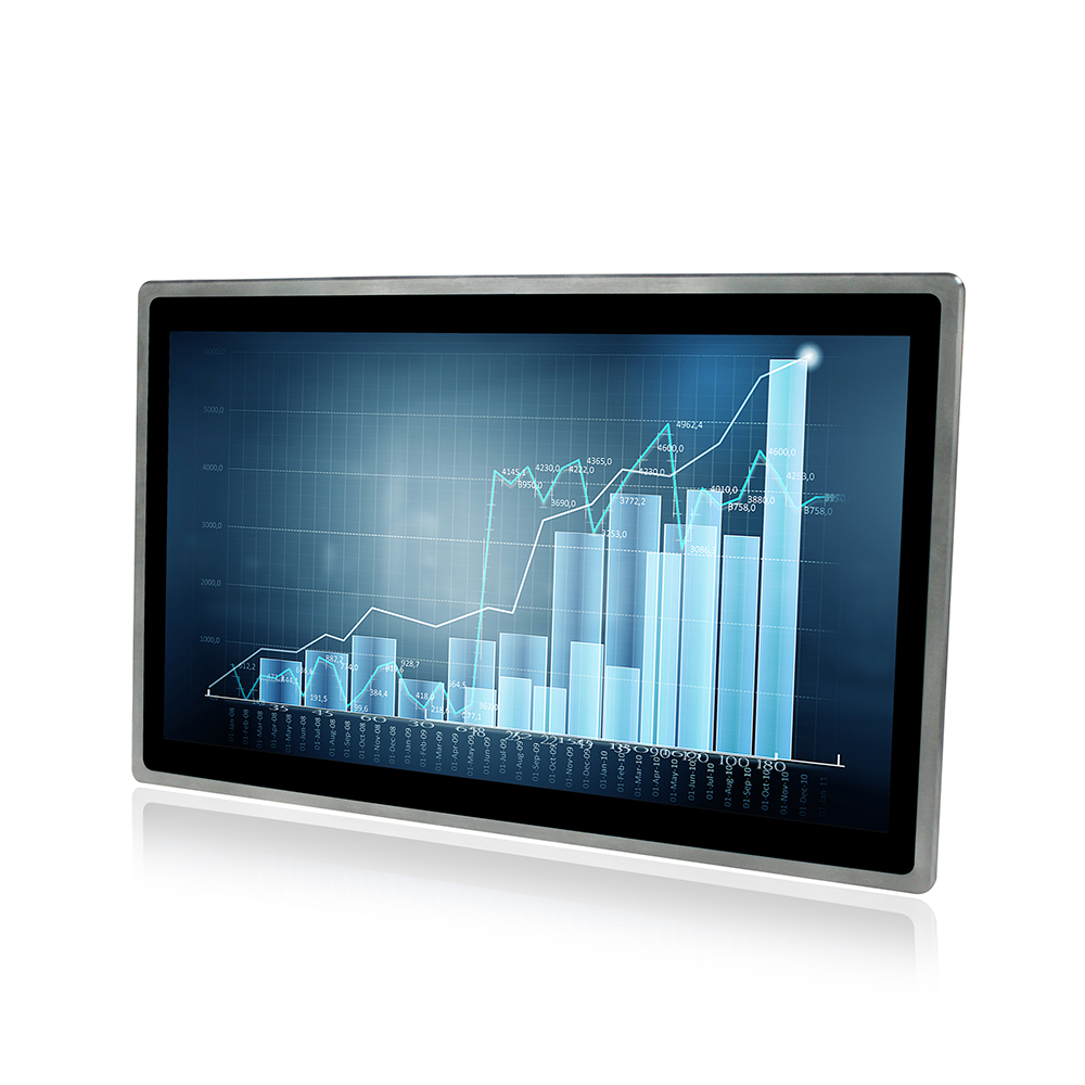 

24" industrial touch monitor 1920x1080 Multi-Touch PCAP VGA HD-MI DVI T-USB touch display DC9~36V stainless steel sus304 panel