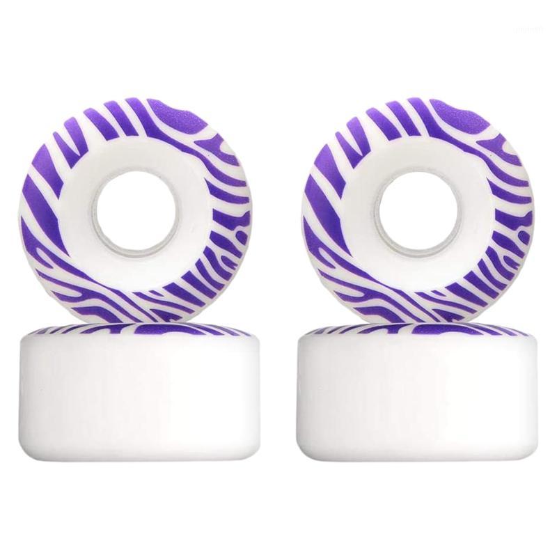 

4PCS Skateboard Wheels Resilient PU Double Warped Skateboard Wheels Brush Street Skating 56X32mm1, Multi