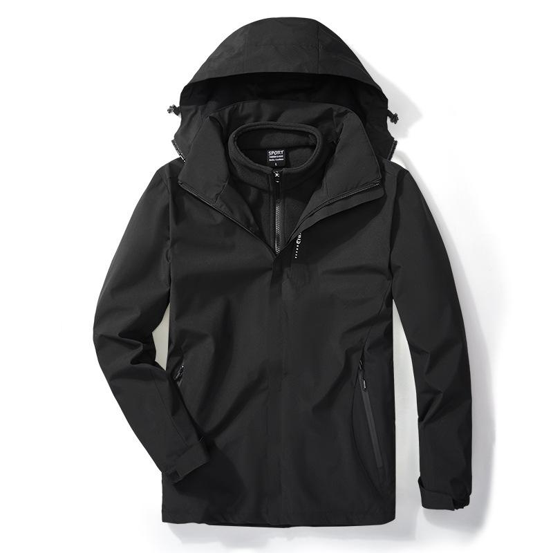 

Outdoor jacket men's three-in-one jacket women and men polar fleece liner waterproof cold-resistant and warm overalls, Picture product