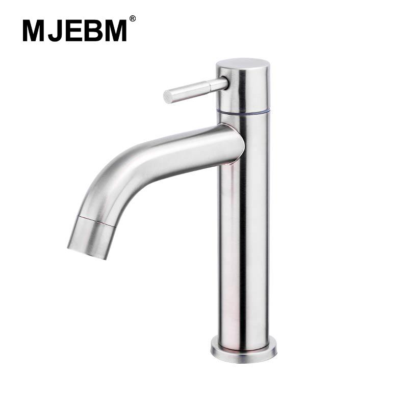 

304 stainless steel single cold bathroom sink faucet basin faucet accessories bathroom