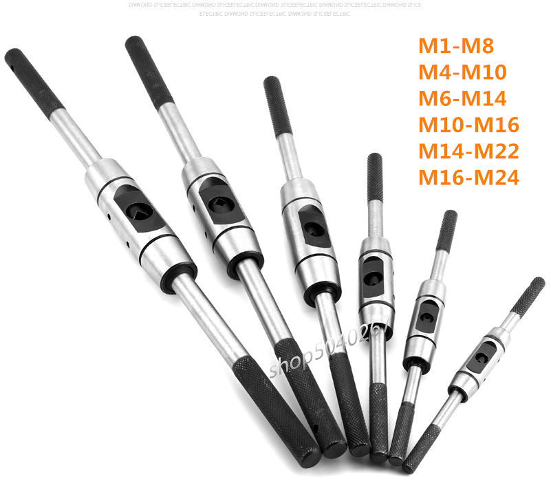 

1PC Adjustable European style tap wrench screw tap wrench Holder Hand hinge M1-M8/ M4-M10/ M6-M14/ M10-M16/ M14-M22/M16-M24