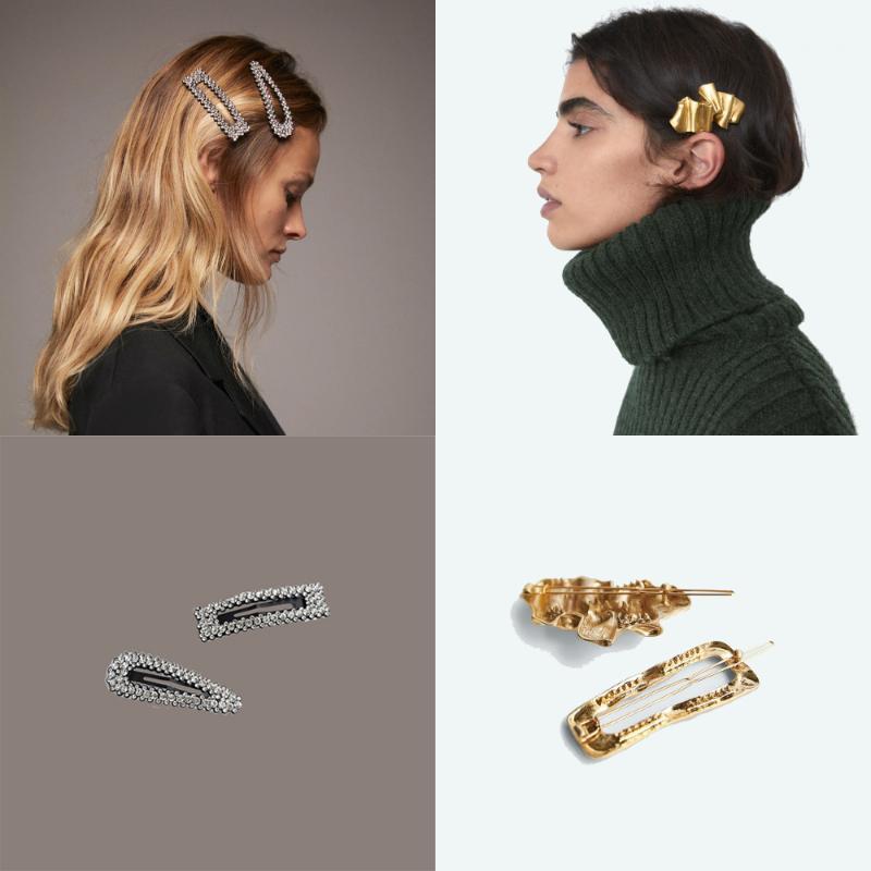 

Girlgo Brand Classic Gold Silver Color Hairpin Women Charm Elegant Maxi Hair Accessories Chic Christmas Party Gifts Jewelry Clips & Barre Ba, Golden;silver