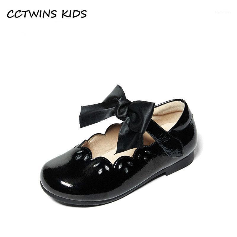

CCTWINS Kids Shoes 2021 Spring Girls School Shoes Black Children Fashion Butterfly Flats Mary Jane Toddler Princess Flats GM27761, Beige