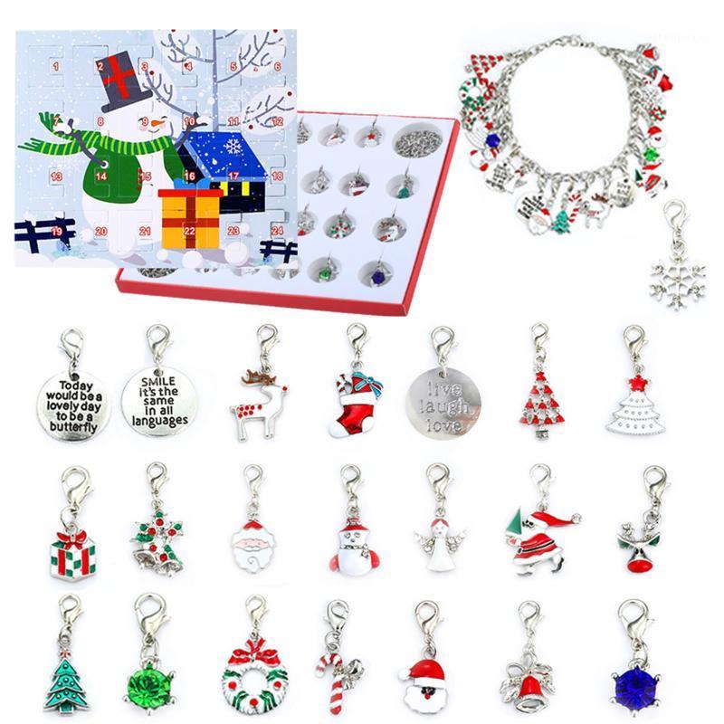 

2020 DIY Christmas Kit Countdown Calendar Christmas Themed DIY Charm romantic atmosphere Brand bracelet dropshipping1