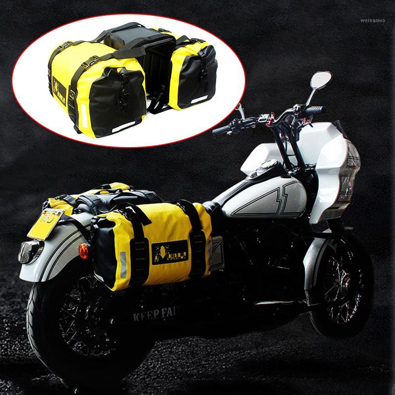 

2020 Motorcycle Waterproof Tail Bags Back Seat Bags Travel Bag Scooter Luggage Rear Seat Bag Pack 30L*21, Yellow