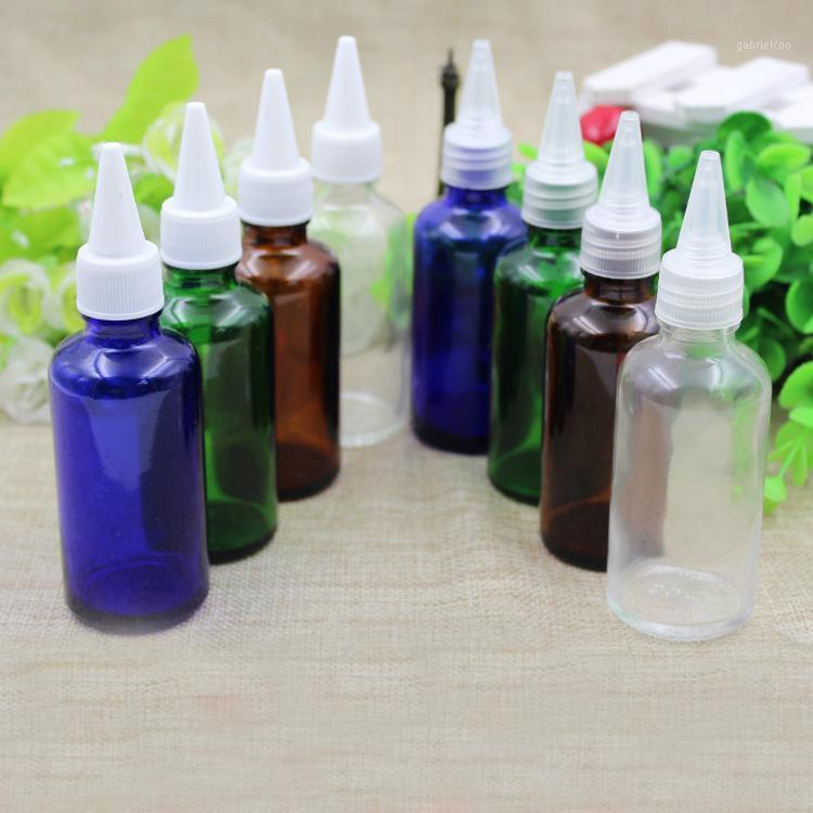 

20pcs/lot 50ml Empty Portable Glass Cosmetic Liquid Nipple Bottle with Pads In & Tip Cover Essential Oil Sub-bottling Container1