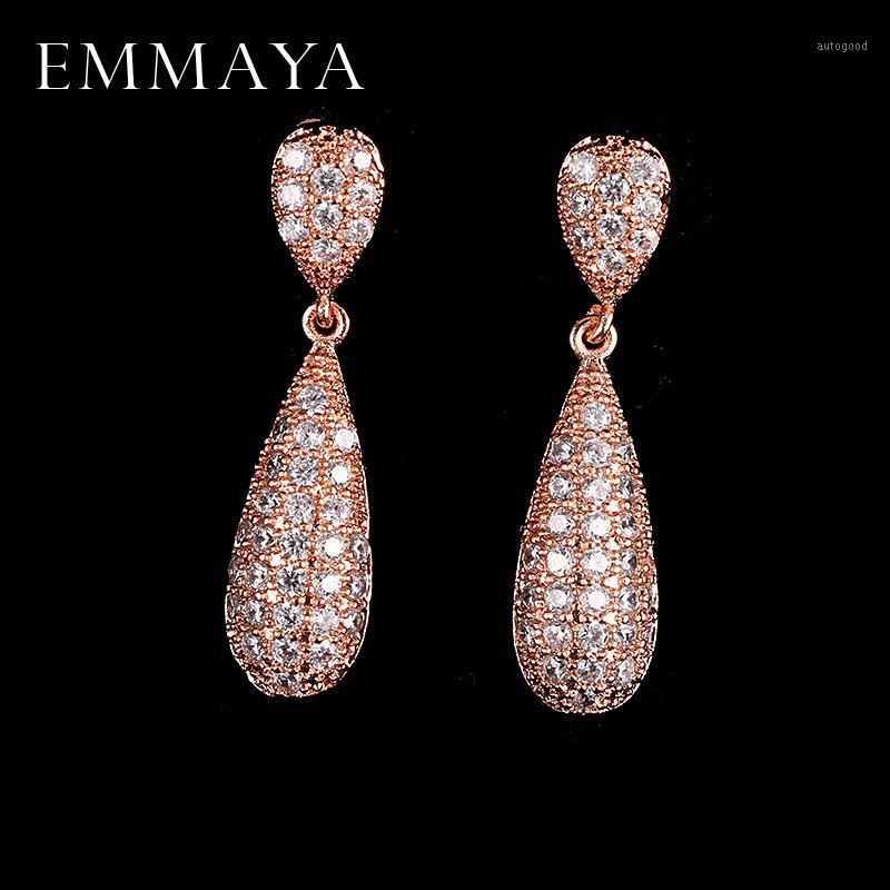 

Dangle & Chandelier EMMAYA Austrian Crystal CZ Long Drop Earrings For Women Bridal Jewelry 20211