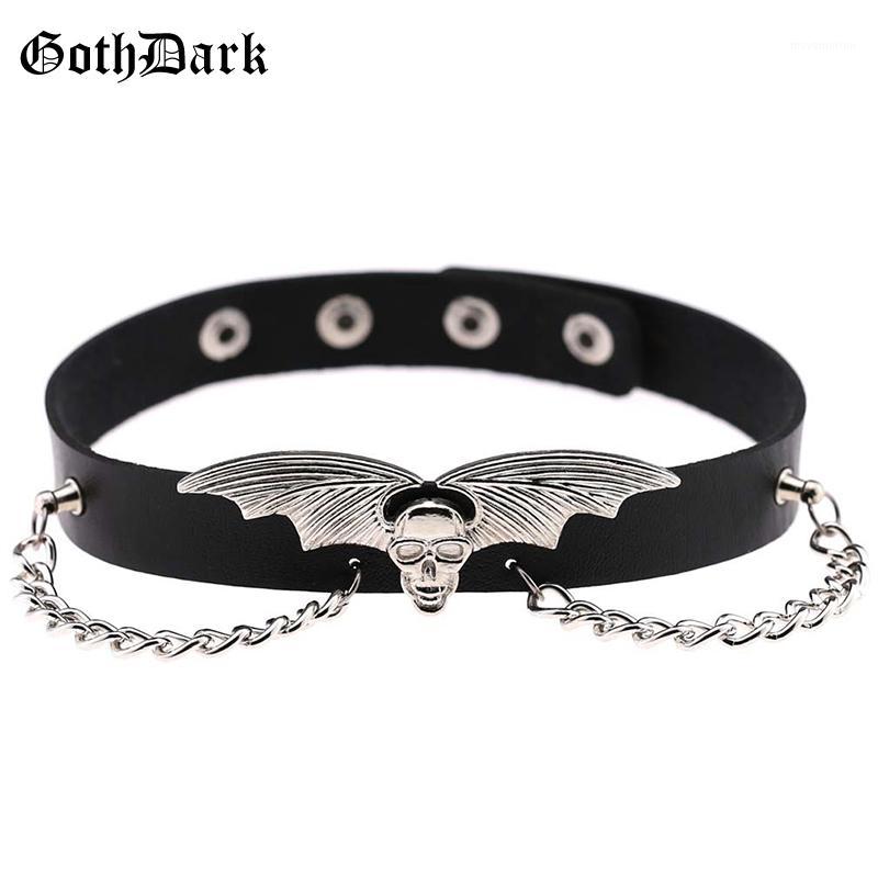 

Goth Dark Leather Gothic Grunge Punk Patchwork Necklace Fashion Women Harajuku Jewelry 2020 Choker Necklaces Vintage1