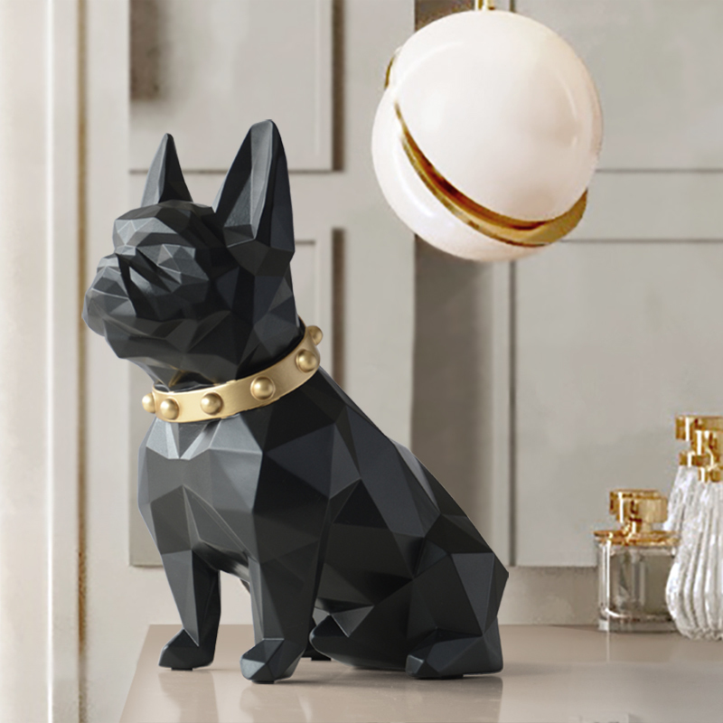 

Dog Statue Home Decor Crafts Animal Resin Sculpture Modern art For home ornaments decoration accessories Figurine garden Decor T200624