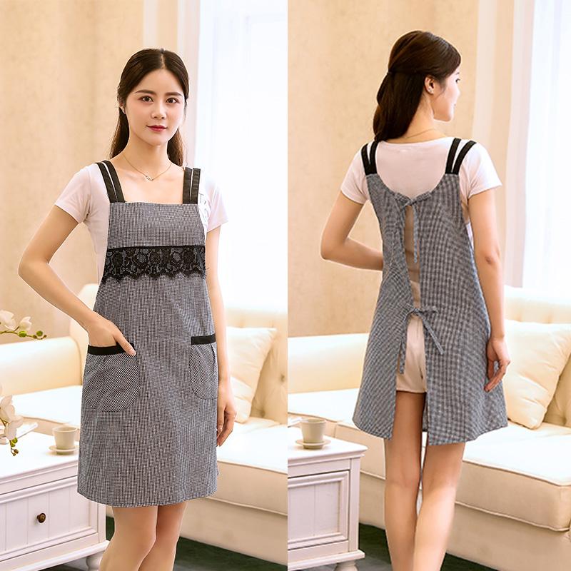 

Korean fashion home apron kitchen gown female cooking sleeveless