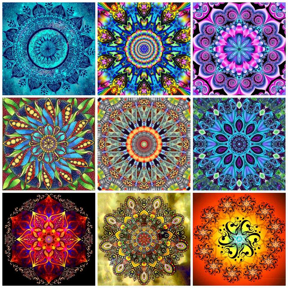 

AZQSD 5D Diamond Painting Mandala DIY Needlework Full Kits Diamond Embroidery Sale Abstract Art Full Drill Home Decoration