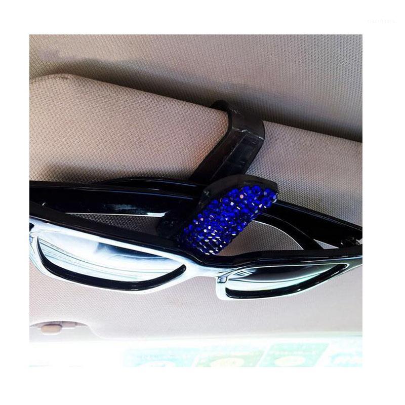 

CDCOTN Multi-Function Sun Visor Sunglasses Bracket Diamond-Encrusted Glasses Clip Paper Clip Glasses Case Car Decoration1