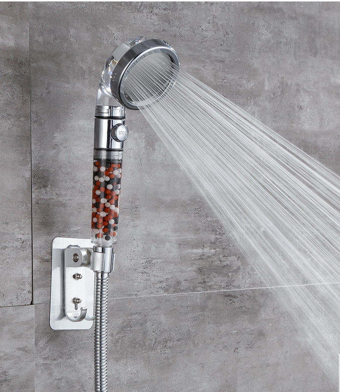 

Shower Head Adjustable 3 Mode Hand High Pressure Water Saving One Button To Stop Heads