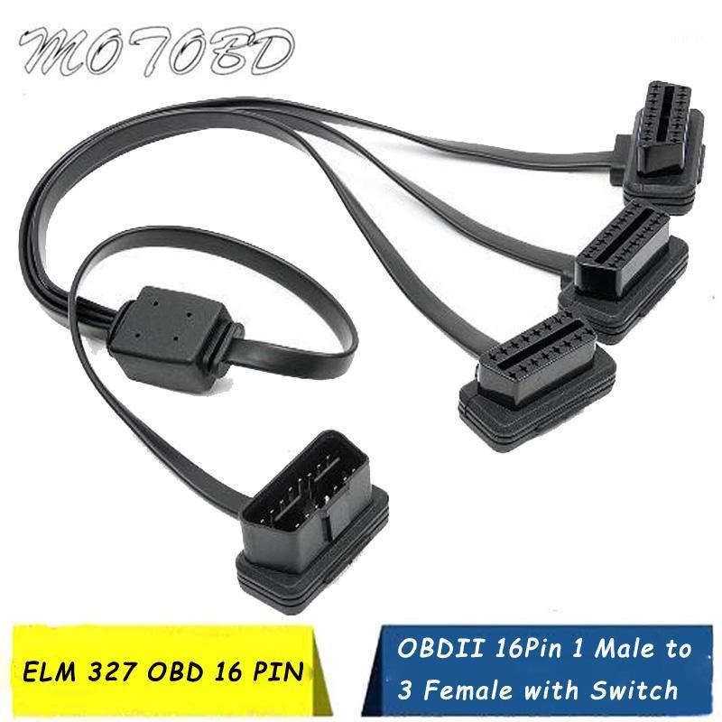 

Switch Diagnostic Adapter OBD2 Car Tools OBD 2 Splitter Extension 1 to 3 Y Cable Male Three Port To Female for elm3271