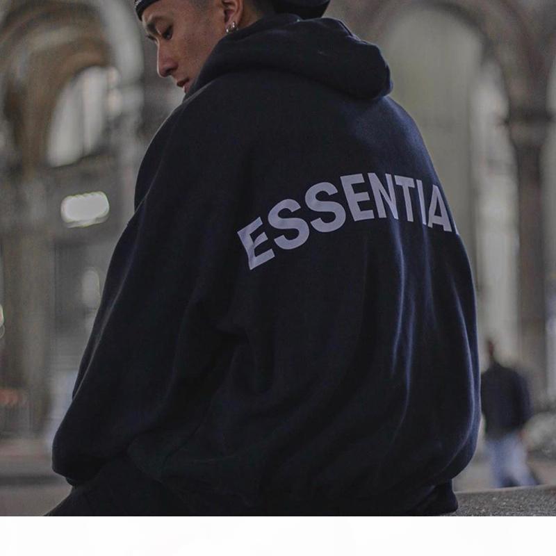 

FEAR OF GOD Hoodie & Sweat Pants Set FOG Essentials 3M Reflective Oversize Top & Bottom Set for Men Women Hip Hop Casual Streetwear, Black