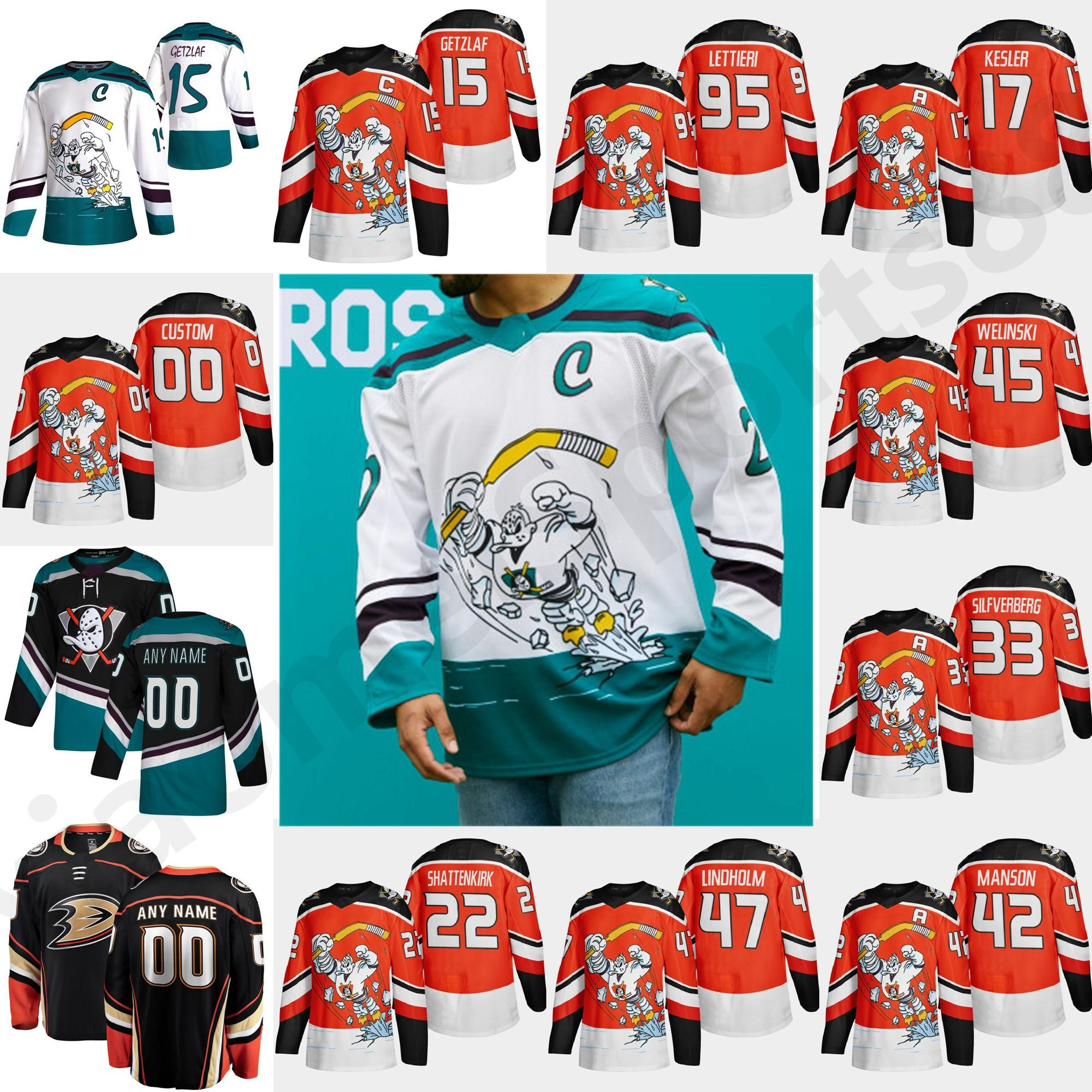 

Anaheim Ducks 2021 Reverse Retro Hockey Jerseys Ryan Getzlaf Jersey John Gibson Jakob Silfverberg Sam Steel Rickard Rakell Custom Stitched, As shown in illustration