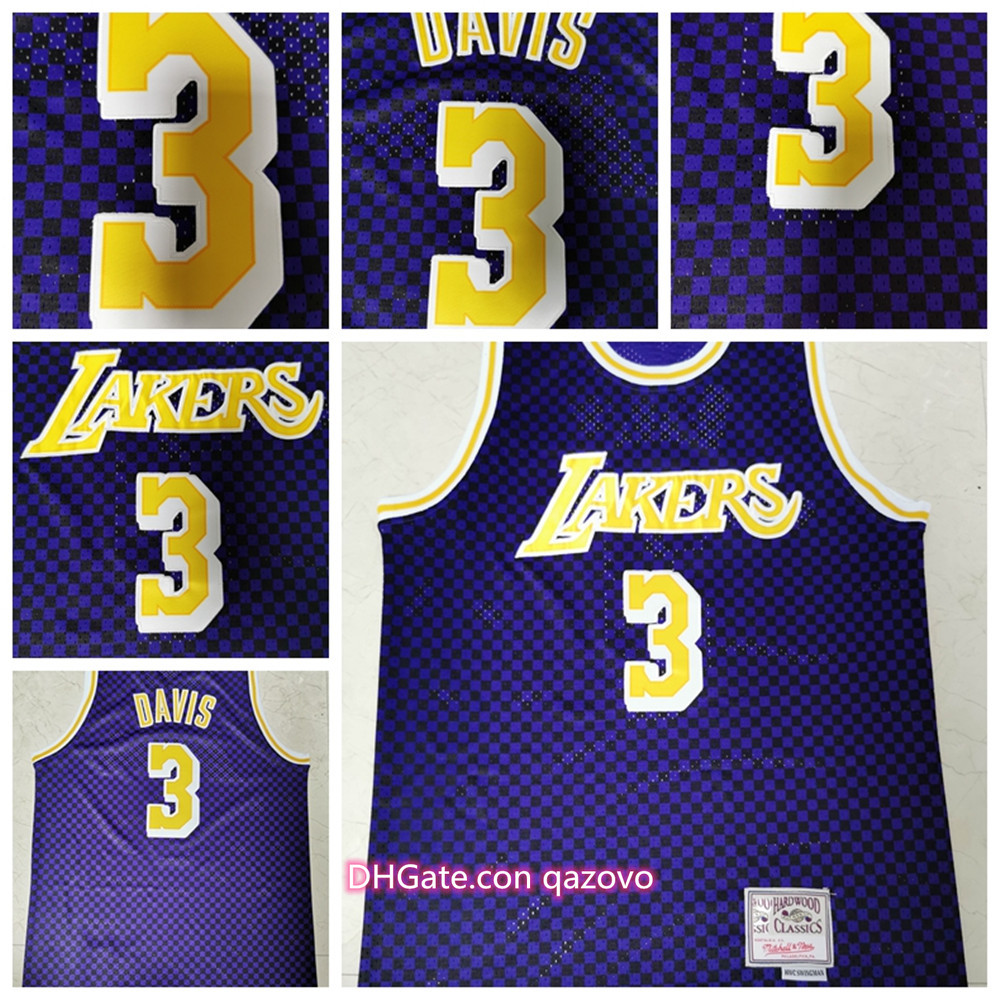 

NBALosAngelesLakers3 AnthonyDavisPurple Retro Jersey, Black