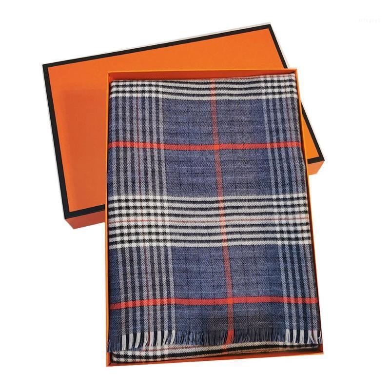 

Scarves 2021 Double-sided Classic Plaid Cashmere Women's Scarf,autumn Winter Fur Hem British Fashion Warm And Thickened Men's Scar