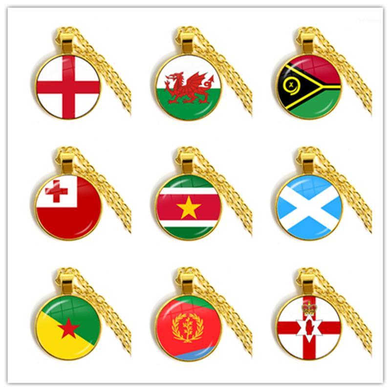 

Ireland, Wales, Vanuatu, Tonga, Suriname, Scotland, French Guiana, Eritrea, Northern Ireland Nation Flag Pendant Necklace Gift1