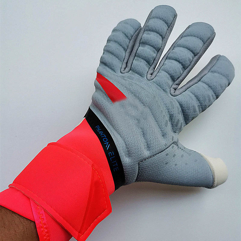 

2021 Phantom Elite Men Professional Soccer Goalkeeper Gloves without Finger Protection Goal Thickened Latex Football Gloves for Goalkeeper