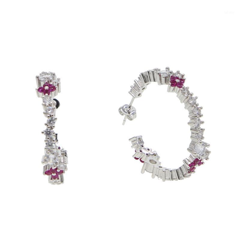 

2020 New Big Circle Round Hoop Earrings For Women Simulated CZ Bling Earring Fashion Jewelry Bijoux Gifts Wholesale1