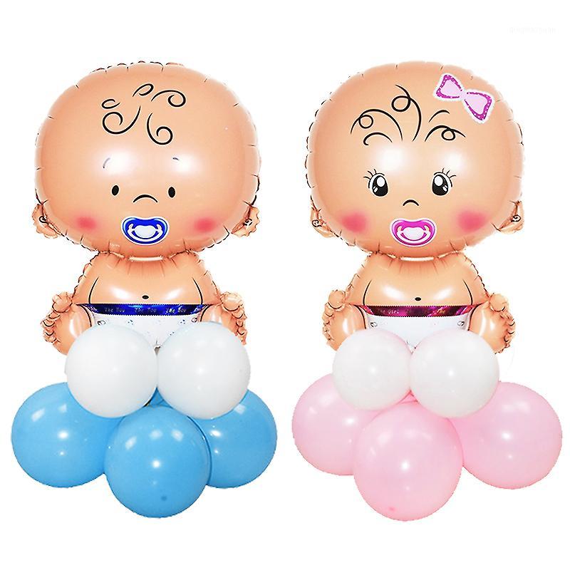 

4D Transparent Balloon With Foil Bear Balloon Baby Boy Girl Bubble Baby Bath Gender Reveal Shower Decoration Globos1