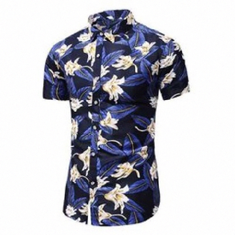 plus size 5xl 6xl 7xl men's short sleeve floral shirt summer fashion casual hawaiian shirt male brand 210522 L3D3#