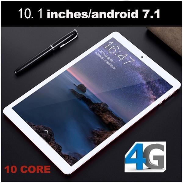

Newest WiFi Tablet PC 10.1 Inch Ten Core 4G Network Android 8.1 Arge 12800*800 IPS Screen Dual SIM Call Phone( 6G+128GB, Black