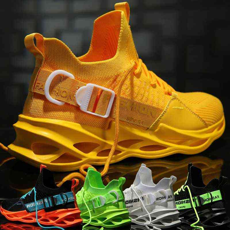 

Women and Men Sneakers Breathable Running Shoes Outdoor Sport Fashion Comfortable Casual Couples Gym Mens Shoes Zapatos De Mujer H1227, G133 yellow